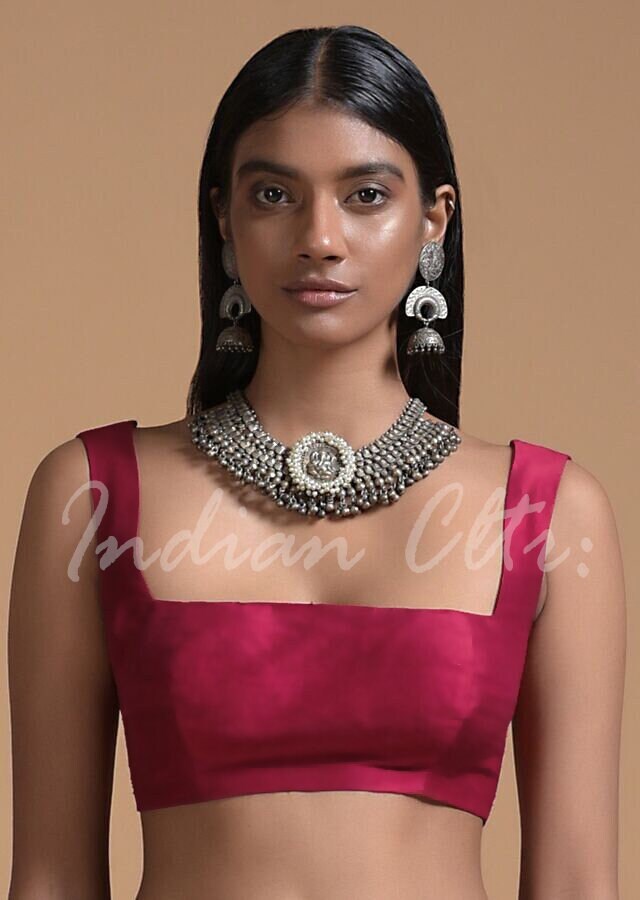 Buy Maroon Saree Blouse Online In India - Etsy India