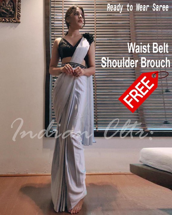 Indian Saree Sari Pre-stitched Pre 