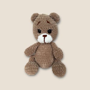 Handmade Plush Teddy Bear Soft Crochet Toy Baby Gift Nursery Decor Amigurumi Bear Stuffed Anima