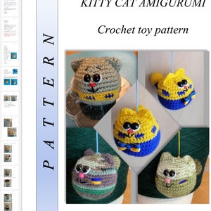 PDF-Muster. Kitty Katze Amigurumi Häkelanleitung. 2023 Symbol. Schlüsselanhänger Katze. Amigurumi Katzen Tutorial. PDF Digital Download