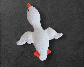 Handmade Crochet Goose Amigurumi: Plush Stuffed Animal Toy