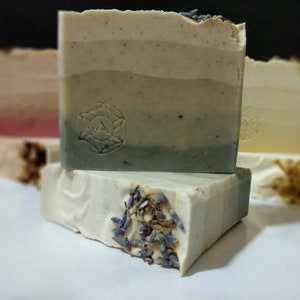 Goat&#39;s MILK CLAY SOAP | Yellow, green and french pink clay | Refreshing aromas kind to your skin