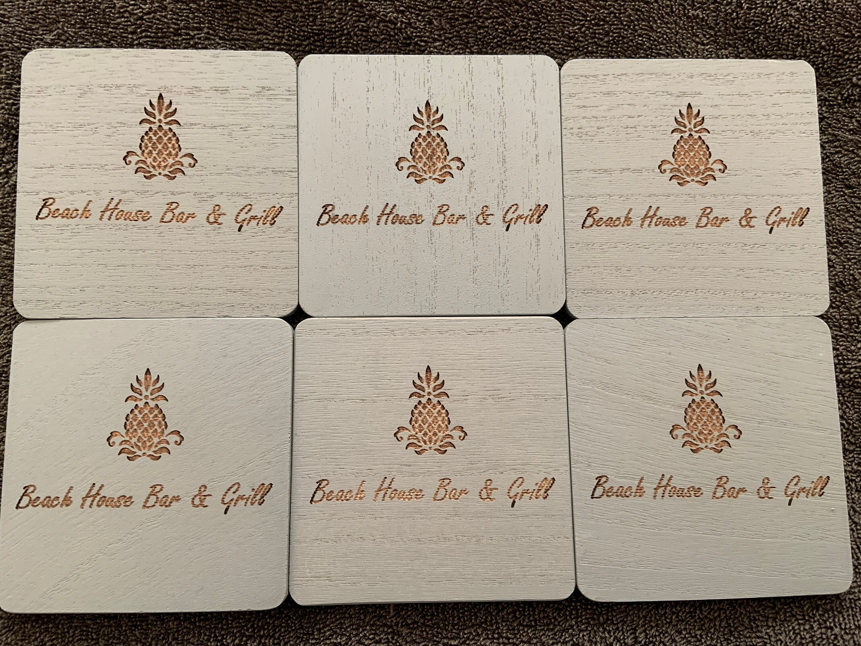 Personalised Coasters and Placemats set Wooden Placemats Etsy