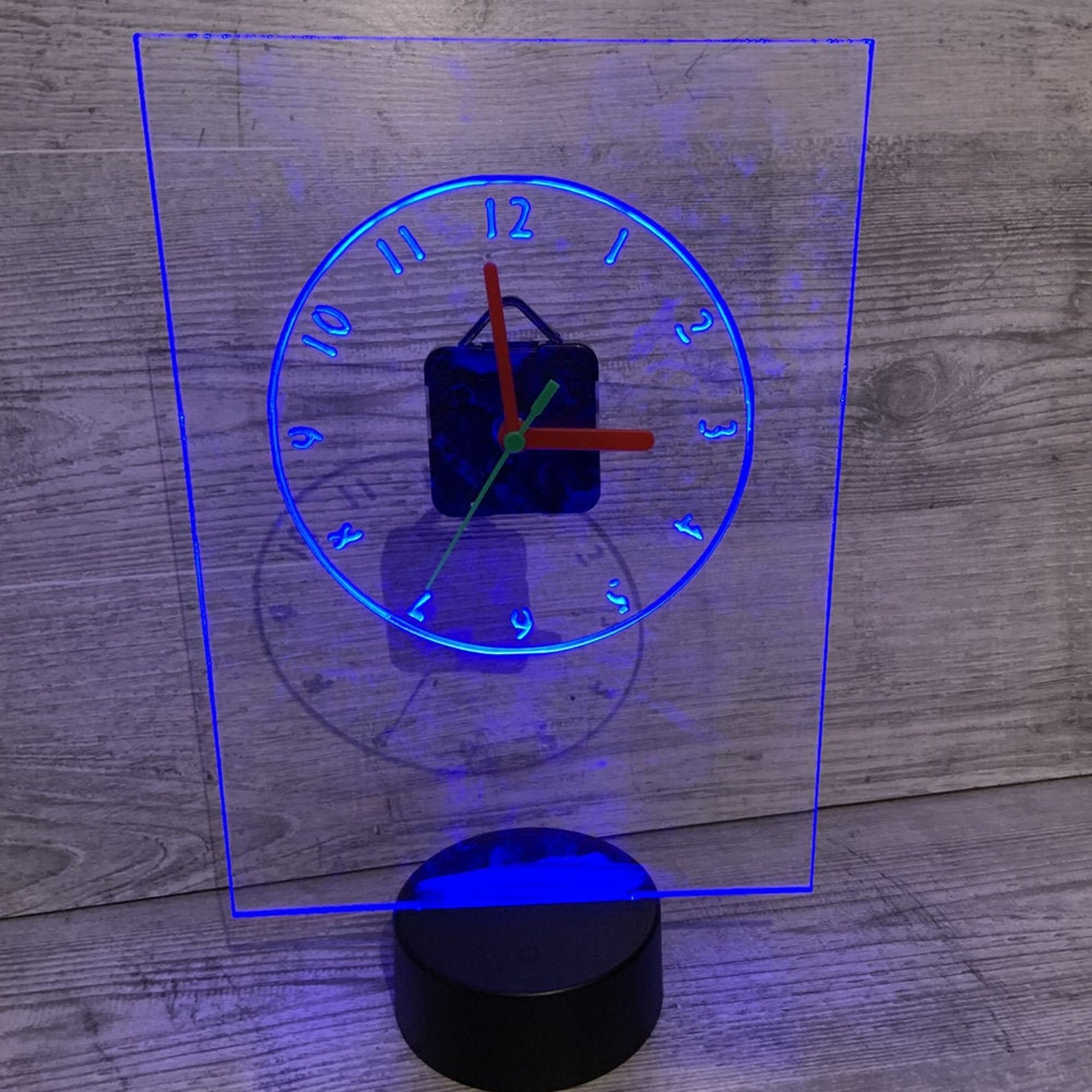 Acrylic Led personalized clock Unique Led clock gift Etsy