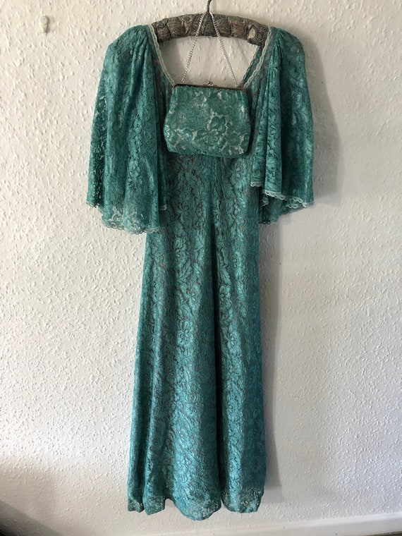 VINTAGE QUAD DRESS | Vintage Quad Angel Wing Lace Tea… - Gem