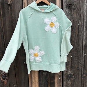 Gestepptes Daisy Hoodie / Sweatshirt