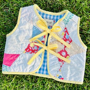 Vintage Quilt vest baby one-of-a-kind 3-9 months