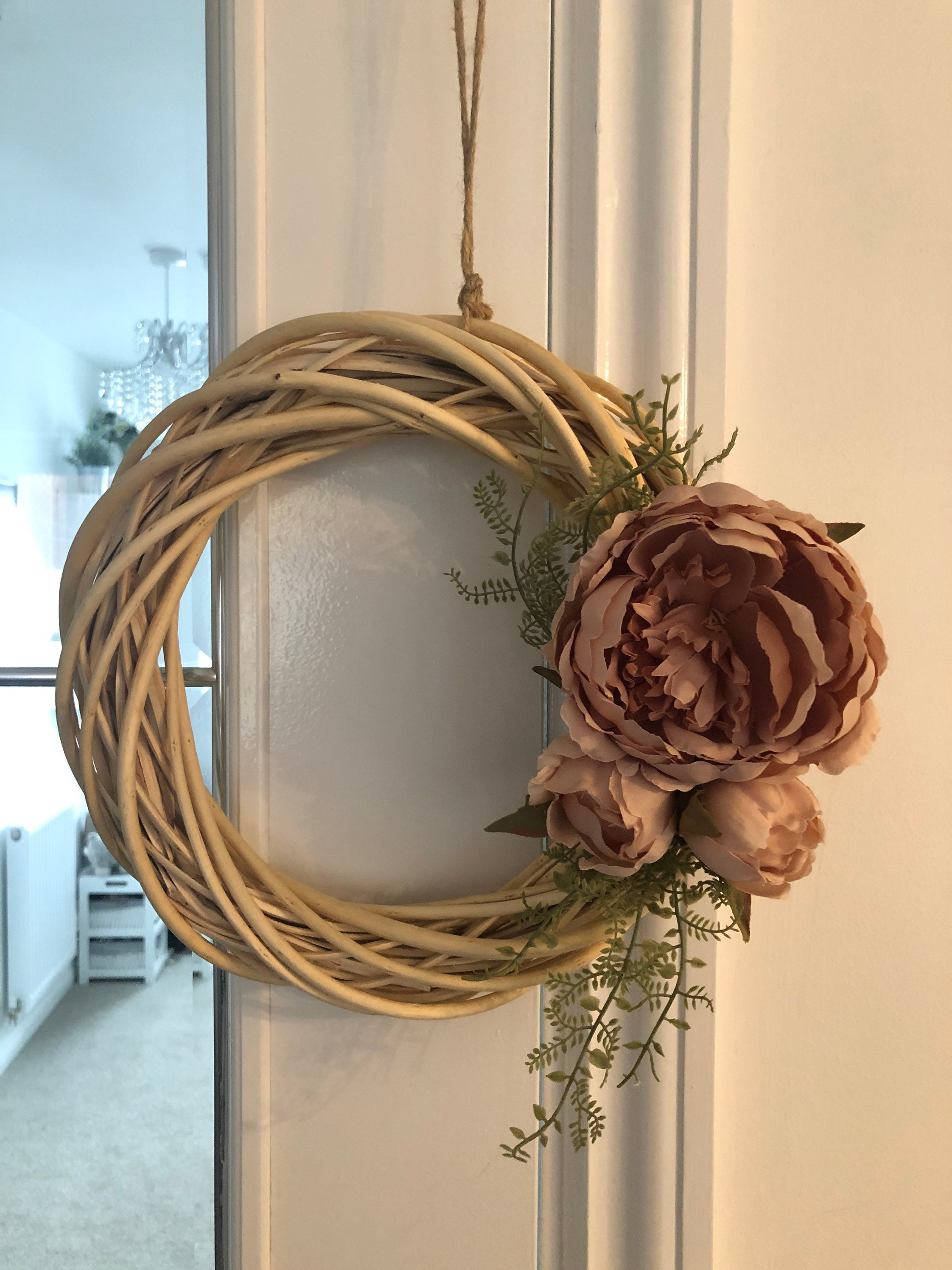 Beautiful Handmade Rattan Wreath Etsy