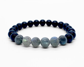 Beaded Labradorite Bracelet #0033 Highest quality Labradorite jewelry AAAA Stunning Labradorite Bracelet 8mm Labradorite Bracelet