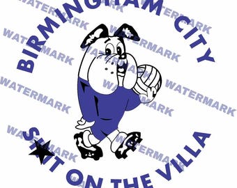 Birmingham City Themed Bulldog | Beau Brummie | Football Fan Digital Download | Digital Download | SOTV Design | PNG File | Rare