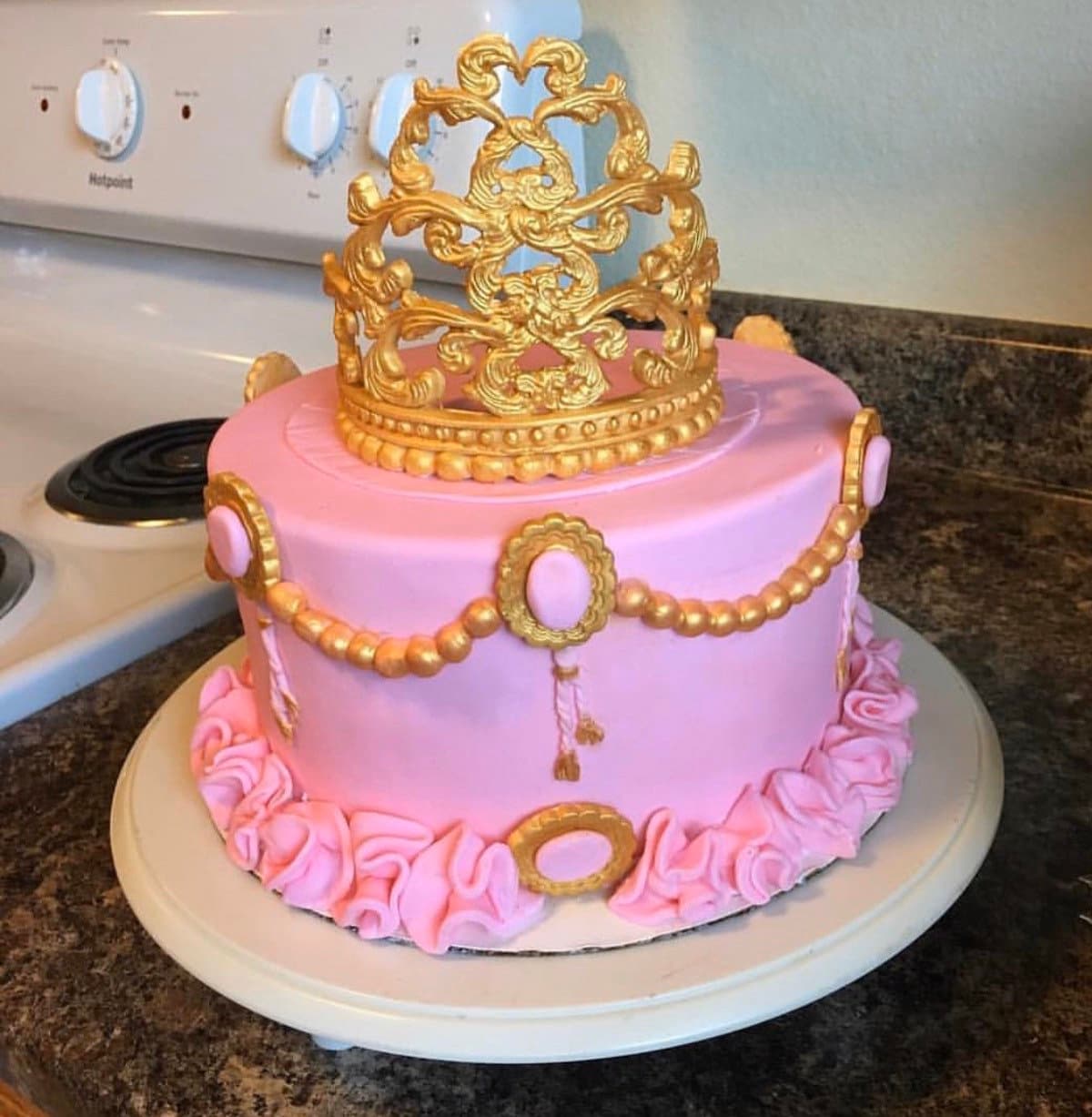 Gold Edible Fondant Crown Etsy