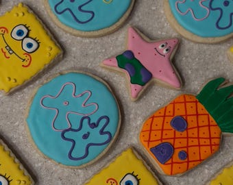 12 SpongeBob Sugar Cookies