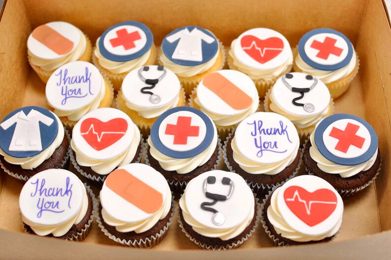 Nurse Theme Cupcake Fondant Toppers Etsy