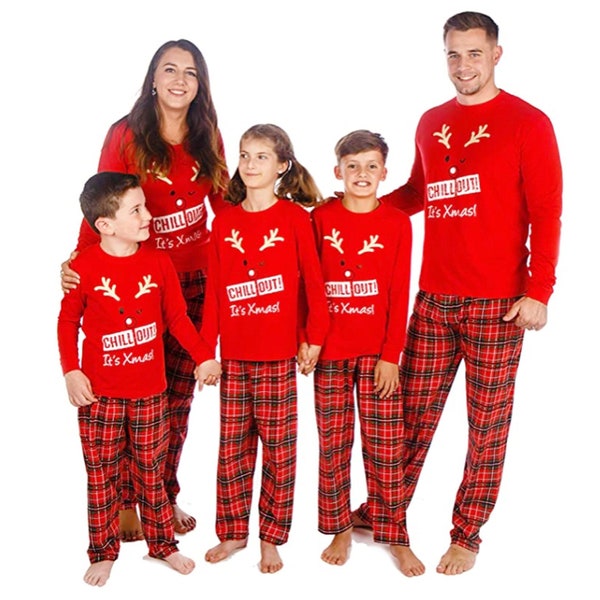 Family Matching Christmas Pyjamas Chill | Mens Ladies Christmas Pyjamas