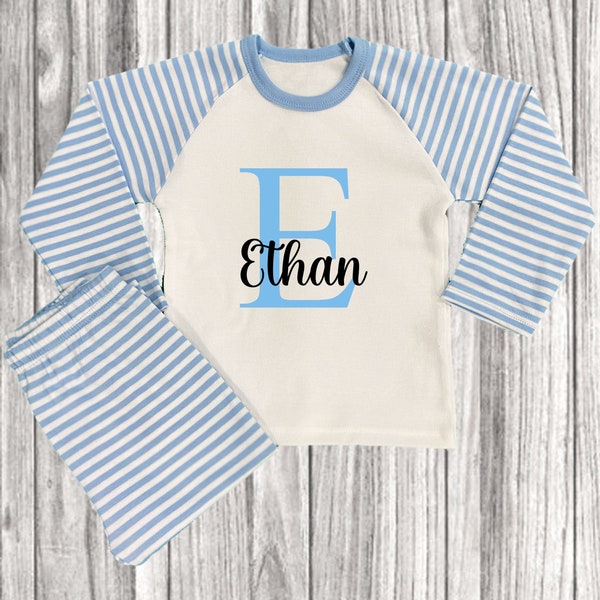 Personalised Boys Birthday Pyjamas | Boys Initial Pyjamas | Personalised Childrens Pyjamas