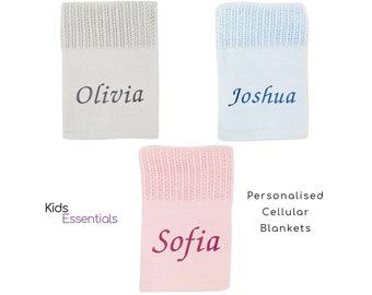personalised cellular baby blanket