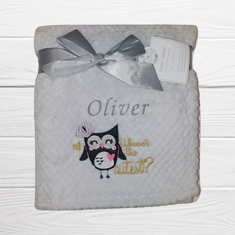 etsy personalised baby blanket