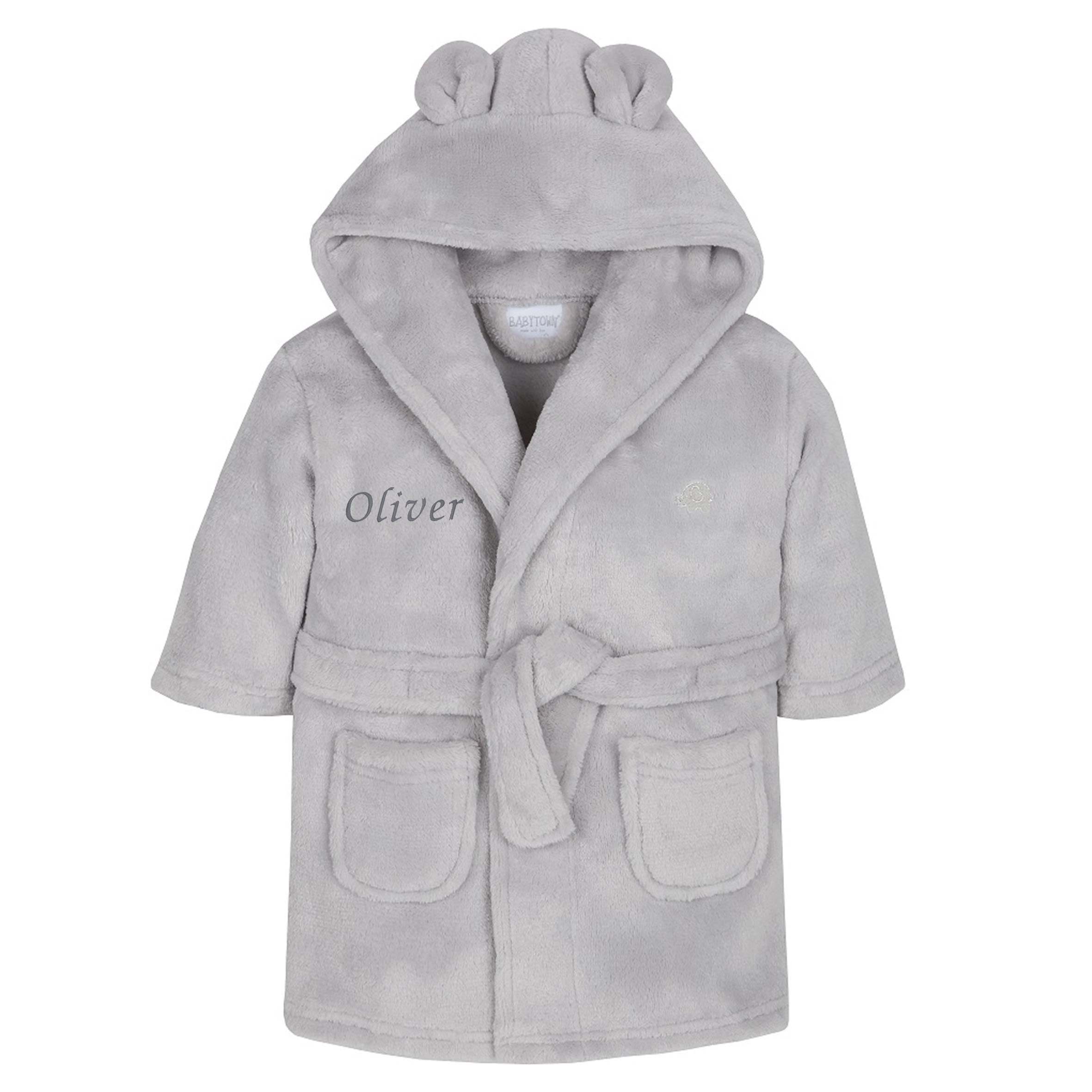 Personalised Baby Dressing Gown with Bear Ears Etsy