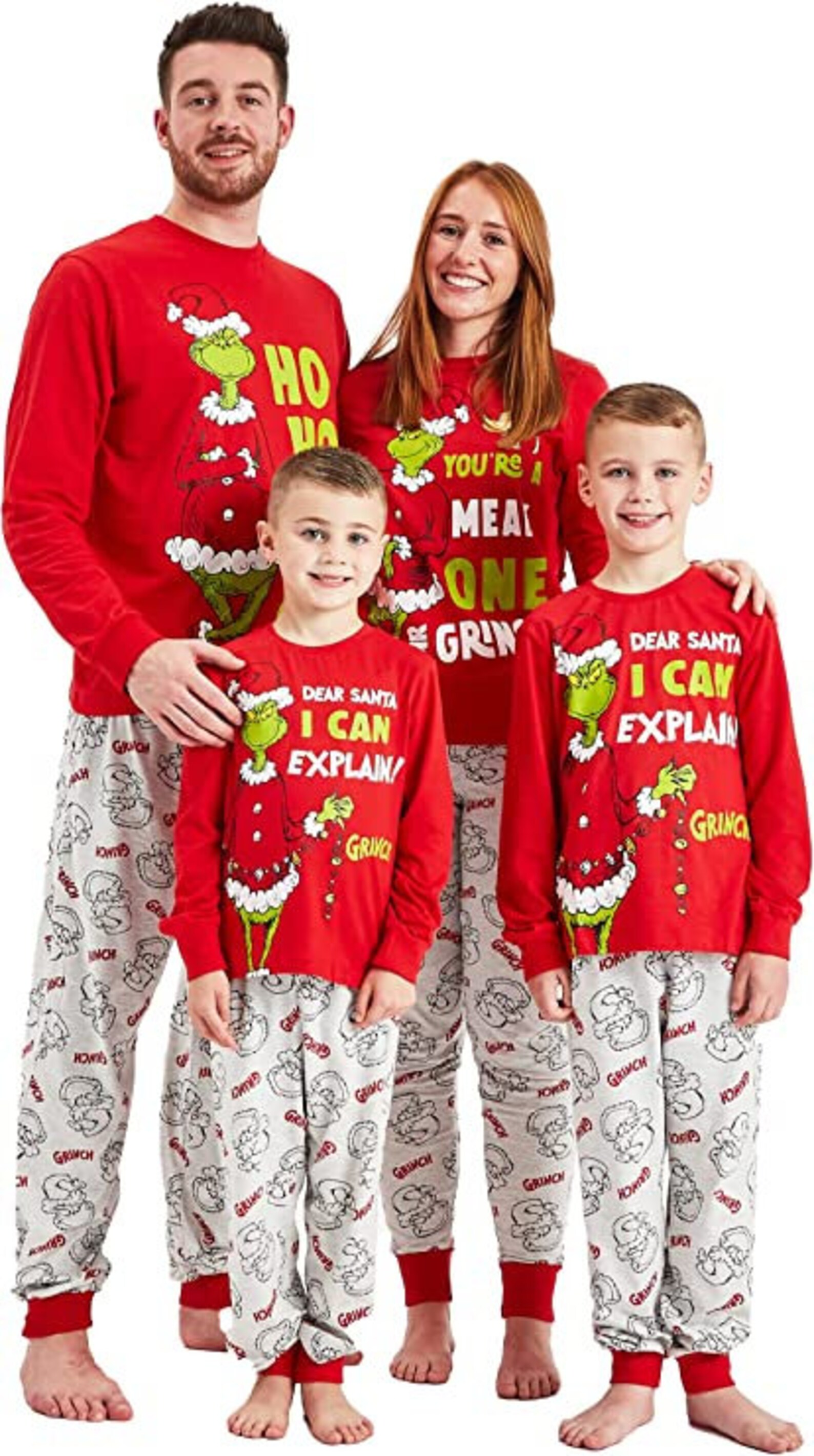 Family Matching Grinch Christmas Pyjamas Mens Ladies Etsy UK