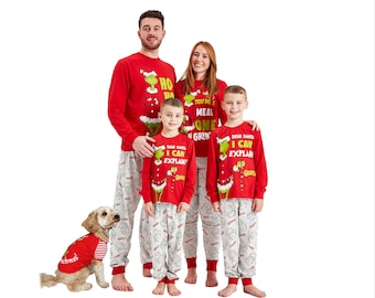 Family Matching Grinch Christmas Pyjamas | Mens Ladies Christmas Pyjamas | The Grinch PJs