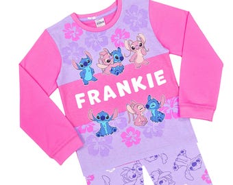 Pijama de niña de Disney Lilo & Stitch / Pijama personalizado con personaje de ángel para niños