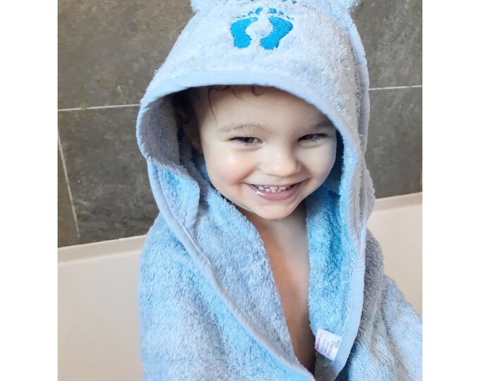 Personalised Baby Hooded Towel Embroidered Bath Time Towel Etsy UK