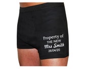 Mens Personalised Valentines Boxer Shorts Trunks Groom Stag Wedding Husband Boyfriend Gift