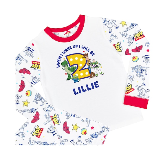 Toy Story Personalised Birthday Pyjamas Kids When I Wake Up Buzz Woody Name PJs