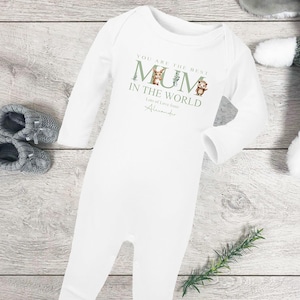 Mothers Day Personalised Baby Romper Sleepsuit | Mothers Day Baby Babygrow | Mummy Mothers Day Gift