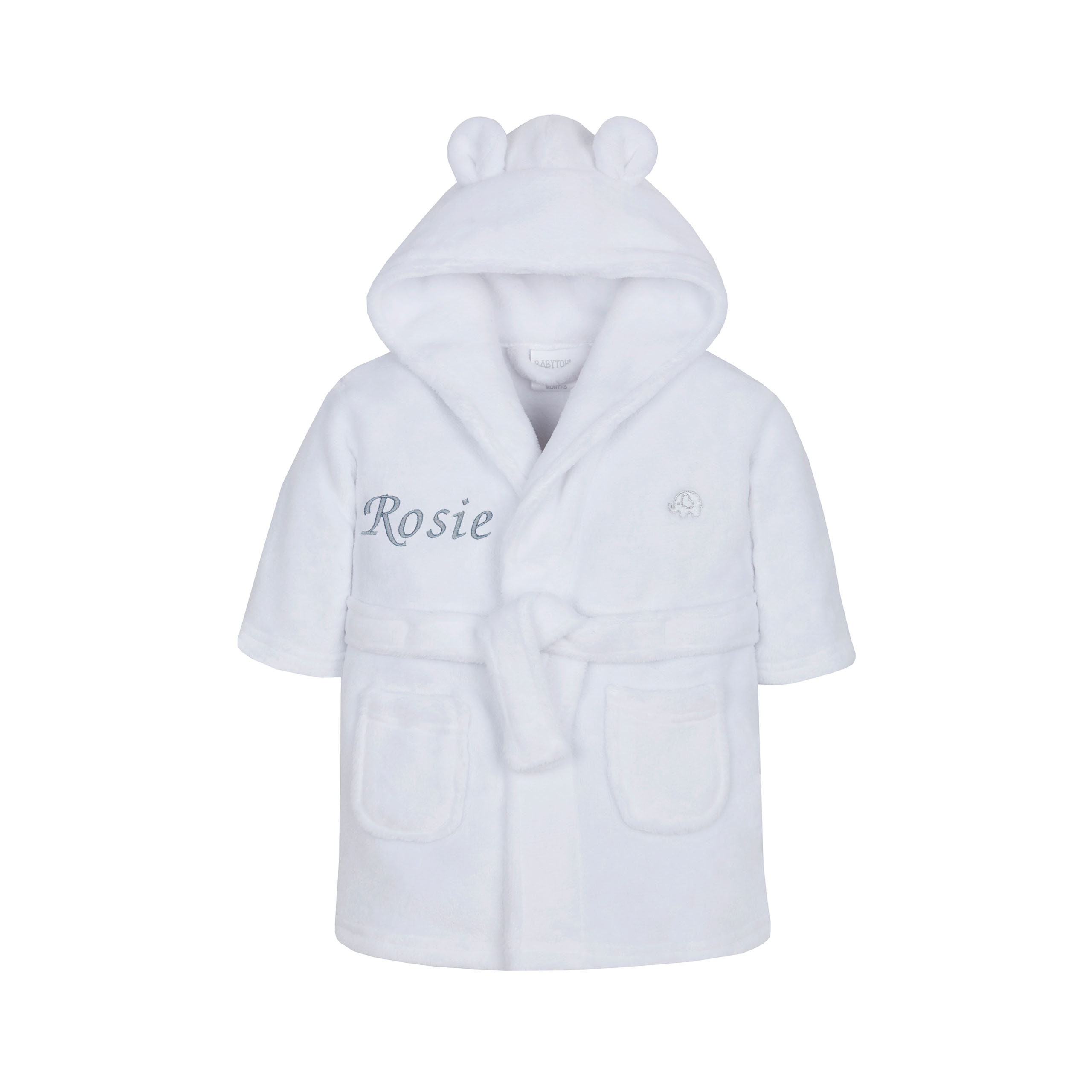 Personalised Baby Dressing Gown With Bear Ears Embroidered Etsy UK