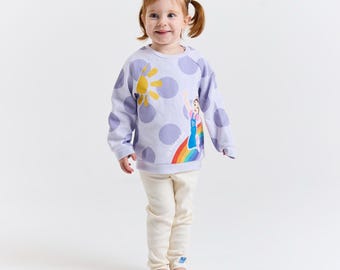 Conjunto de sudadera y leggings para niñas de la Sra. Rachel / Conjunto de top y pantalón para bebé y niña pequeña de la Sra. Rachel