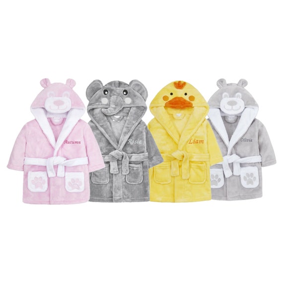 baby animal dressing gown