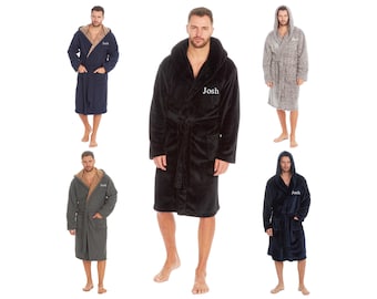 personalised mens towelling dressing gown