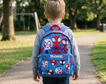 Mochila infantil de Spidey / Mochila escolar personalizada de Marvel Spiderman para guardería con nombre