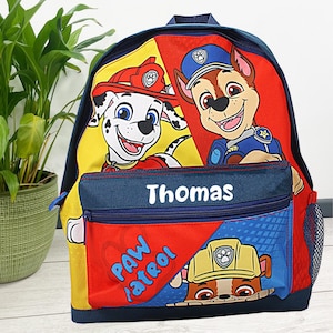 Personalised Paw Patrol Kids Backpack | Paw Patrol School Nursery Mini Bag Rucksack Name