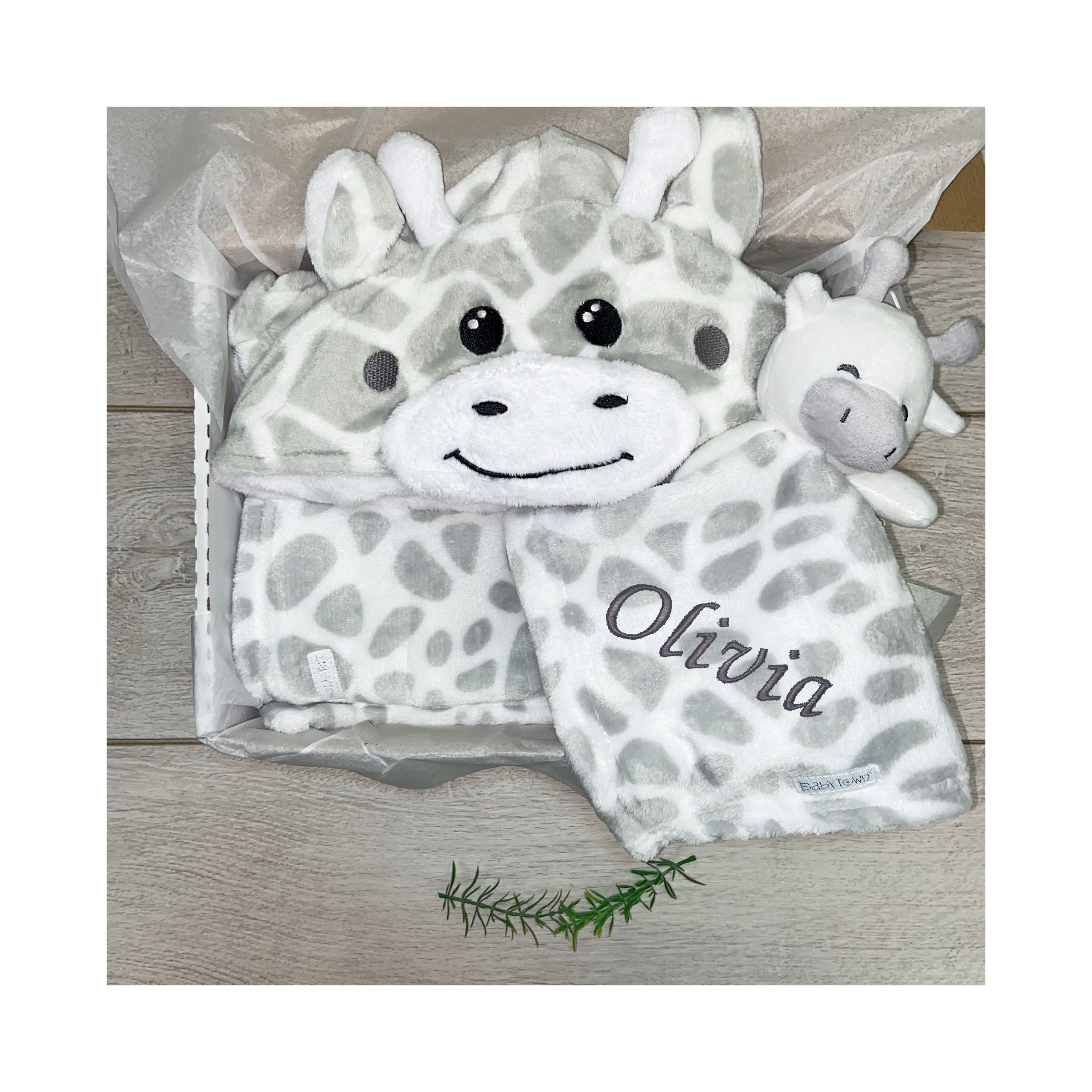 Personalised Giraffe Baby Bundle Baby Shower Gift Baby Etsy