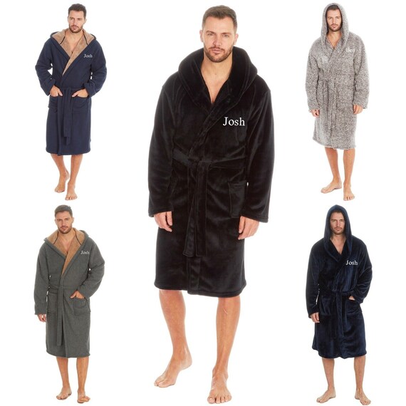 personalized mens dressing gown