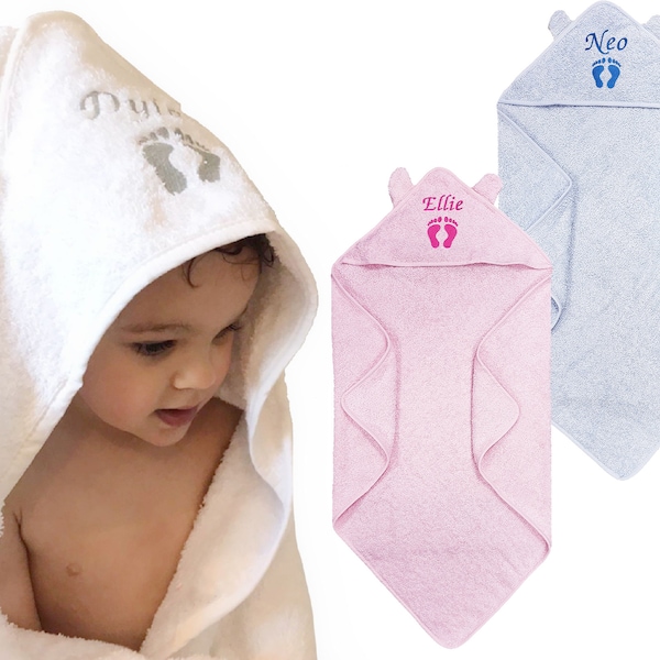 Personalised Baby Towel | Baby Hooded Bath Towel | Baby Bath Time Towel