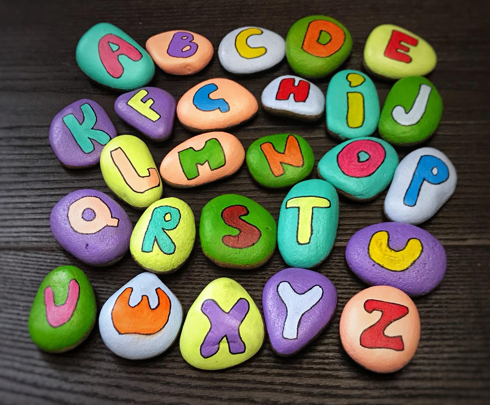 DIY Painted Rocks Alphabet Story Abc Rocks Early Literacy for | Etsy