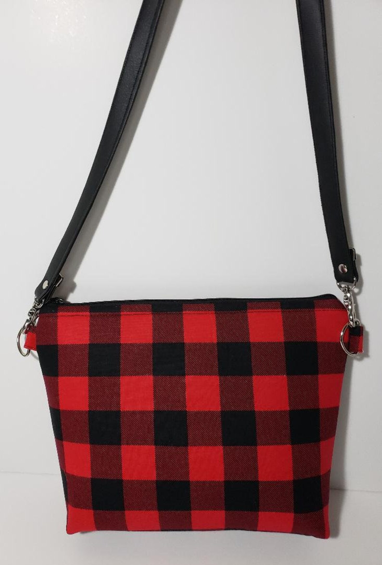 buffalo plaid crossbody bag