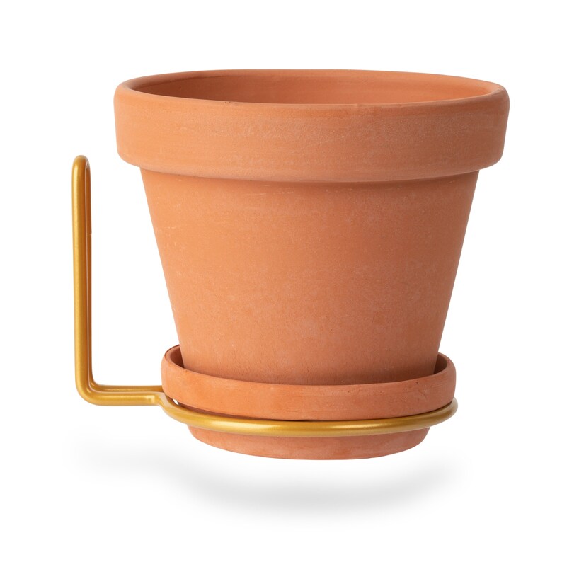 PLANTWIRE Gold Plant Pot Ring Hanger for Wall Mounting Simple Etsy
