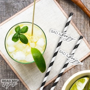 Bad & Boozy | Bachelorette Party | Bachelorette Party Straws | Bachelorette Party Decor | Paper Straws | Party Straws | Paper Goods