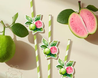 Guava Straw Toppers | Guava Fruit Straws
