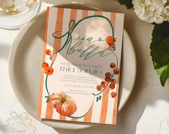 Tomato Italian Bridal Shower Invitation | Birthday, Baby Shower (Printed)