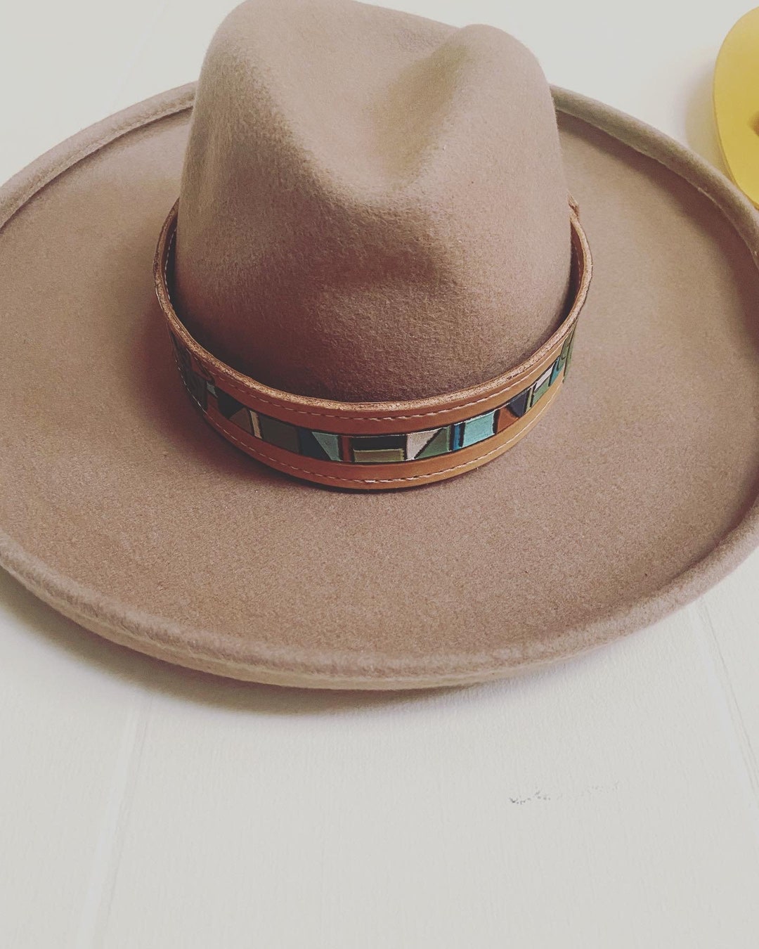 Tooled Leather Hat Band Etsy
