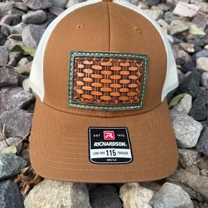 Tooled leather hat