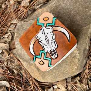 Tooled leather jewelry box
