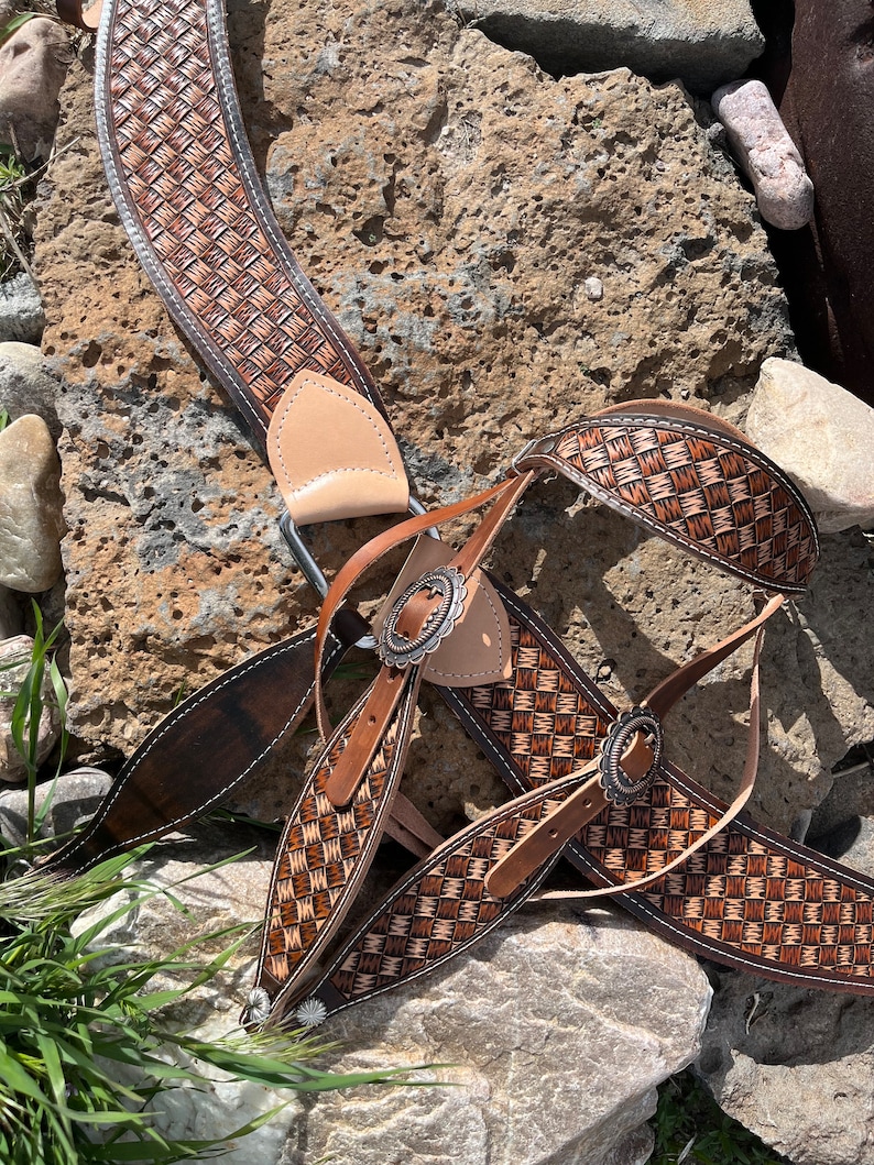 CUSTOM tooled leather tack set