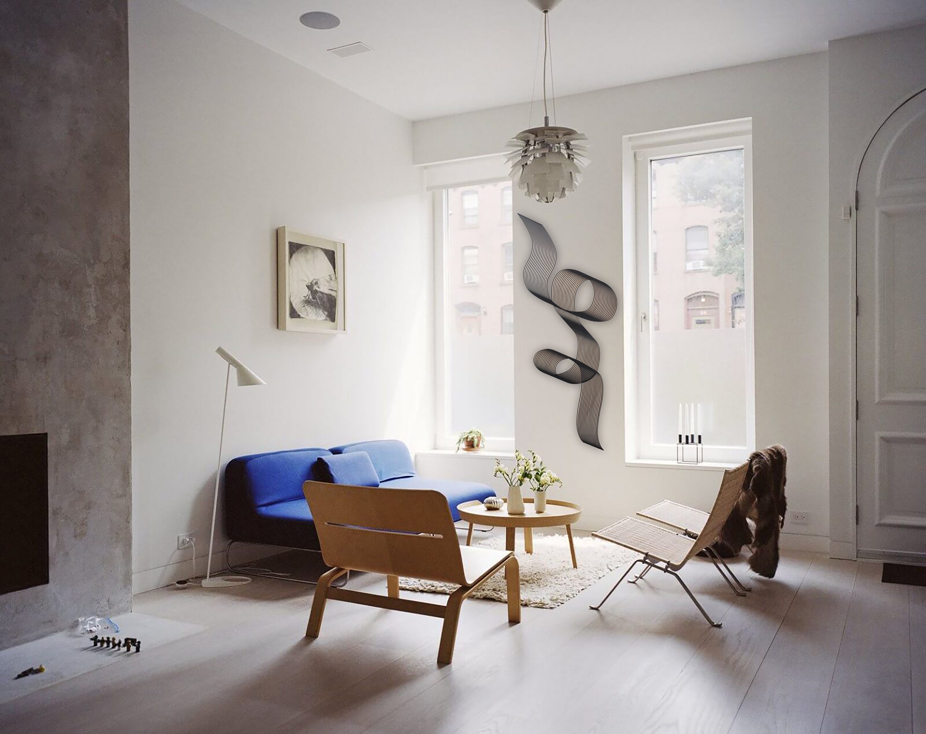 Curves Wall Art Decor Wood Wave Board Modern Art Etsy