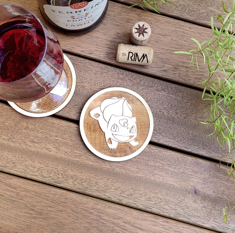 Pokemon Wood Coaster Bulbasaur Coaster